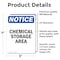 Signmission Chemical Storage Area OSHA Notice Sign, Vinyl Decal, 5in W x 7in L, 2PK OS-2PACK-NS-D-57-V-10570 - alternate 6